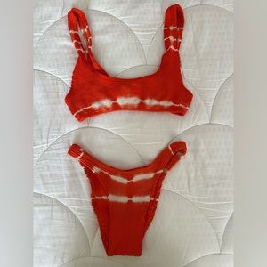 BOUND by Bond Eye The Malibu Bikini Top & The Scene Bikini Bottoms in Creamsicle